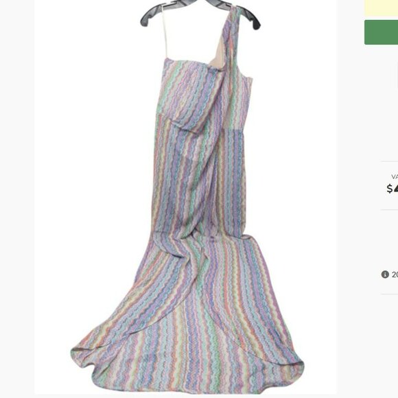 BCBG maxi one-shoulder dress with split front BNWT - Picture 5 of 11